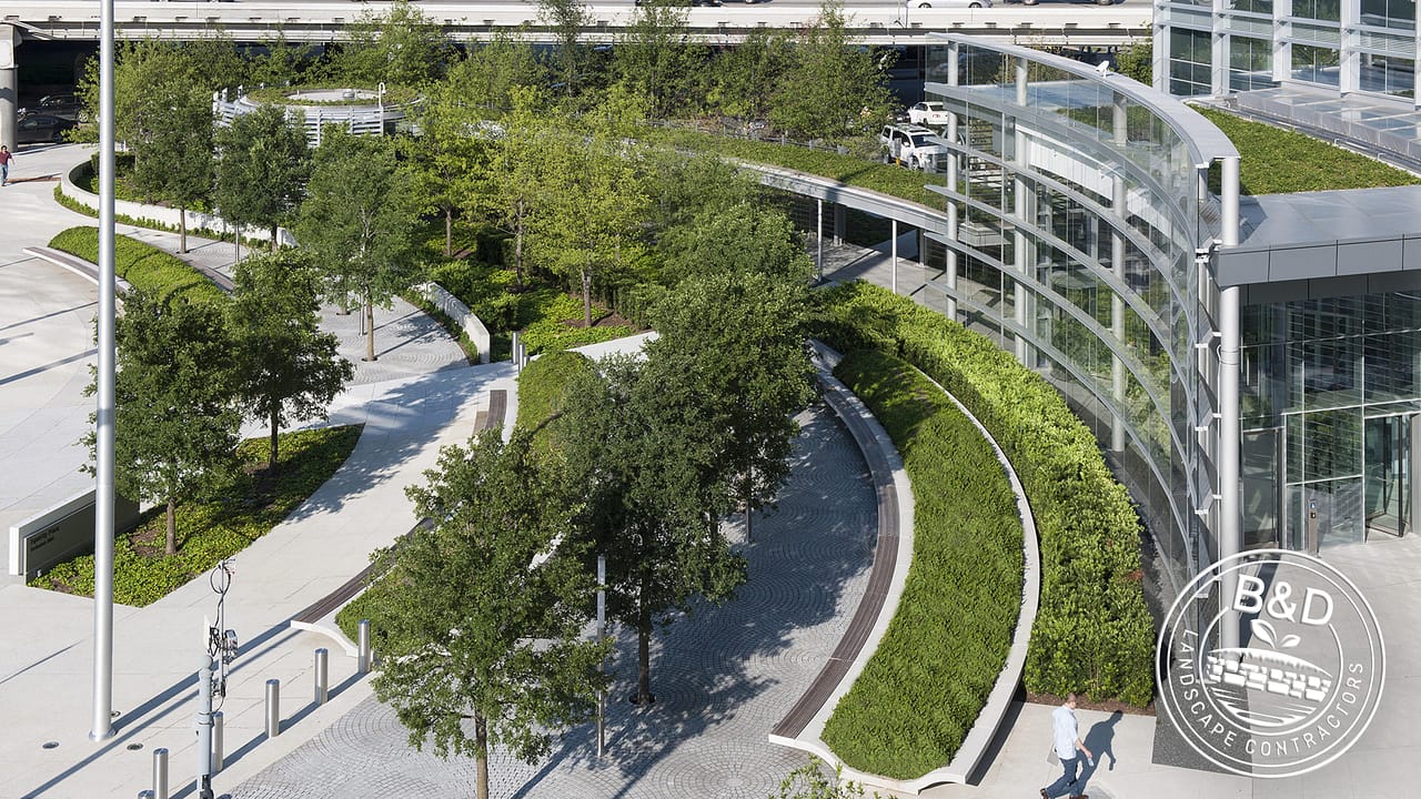 Government and Healthcare facility outdoor landscape